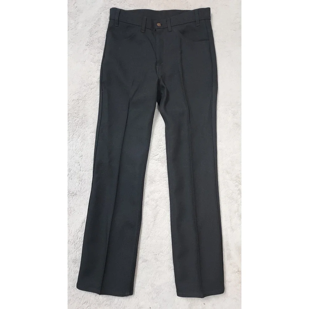 Vintage Levis Pants Men 31x32 Sta Prest Gold Tab Twill Black Polyester Straight